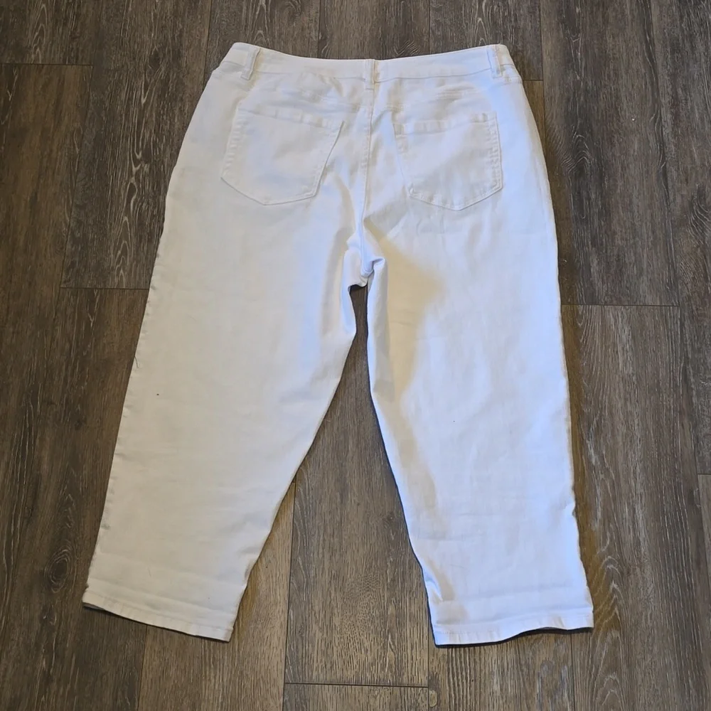 Lane Bryant Women's Size 14 Mid Rise Boyfriend Capri Jeans Pants